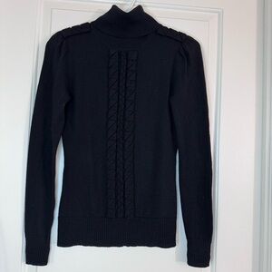 Diane Von Furstenberg DVF Sanya Wool Turtleneck Sweater Black size S